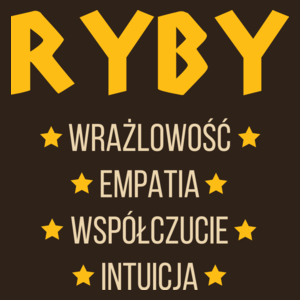 Znak Zodiaku - Ryby - Męska Koszulka Czekoladowa