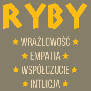 Znak Zodiaku - Ryby - Męska Koszulka Jasno Szara