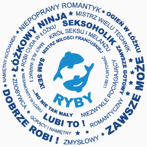 Znak Zodiaku - Ryby - Poduszka Biała