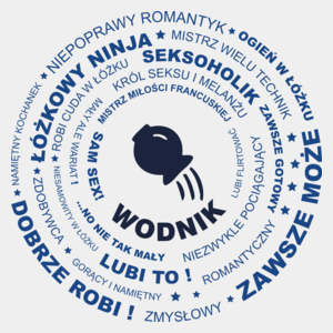 Znak Zodiaku - Wodnik - Męska Koszulka Biała