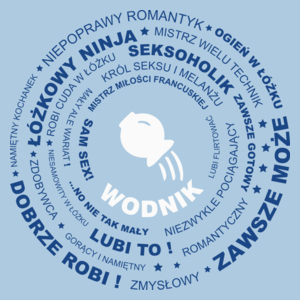 Znak Zodiaku - Wodnik - Męska Koszulka Błękitna