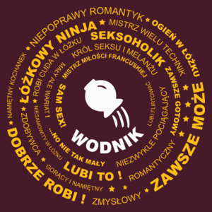 Znak Zodiaku - Wodnik - Męska Koszulka Burgundowa