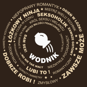 Znak Zodiaku - Wodnik - Męska Koszulka Czekoladowa