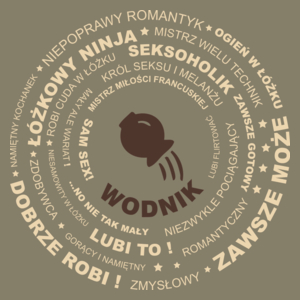 Znak Zodiaku - Wodnik - Męska Koszulka Jasno Szara