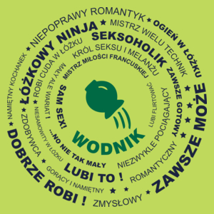 Znak Zodiaku - Wodnik - Męska Koszulka Jasno Zielona