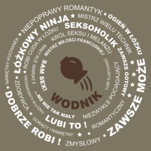 Znak Zodiaku - Wodnik - Męska Koszulka Khaki