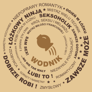 Znak Zodiaku - Wodnik - Męska Koszulka Piaskowa