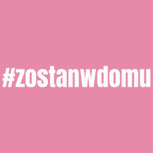 Zostań W Domu - Damska Koszulka Różowa