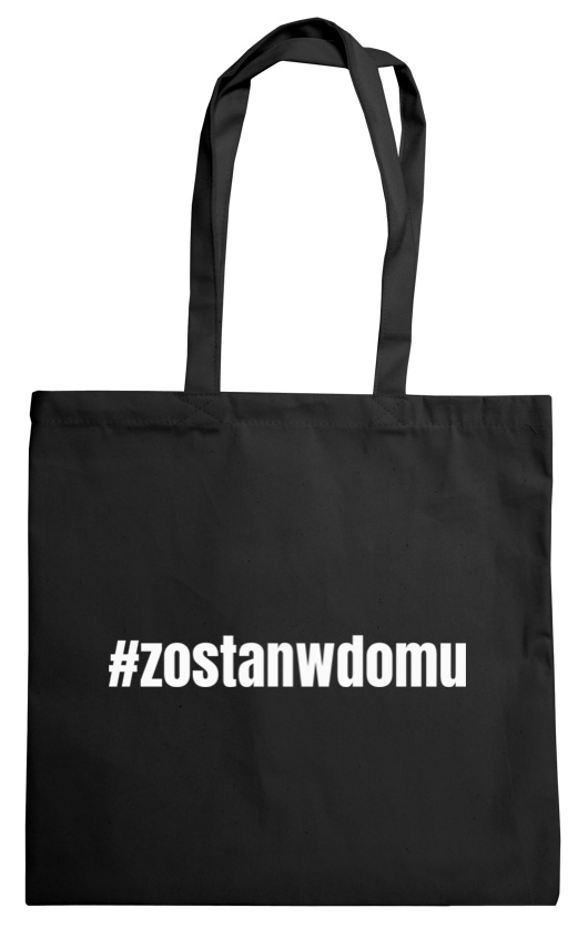 Zostań W Domu - Torba Na Zakupy Czarna