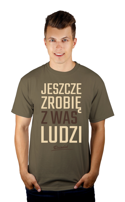 Zrobię z was ludzi - Dziadek - Męska Koszulka Khaki