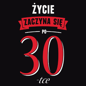 Życie Zaczyna Się Po 30-stce - Męska Bluza z kapturem Czarna