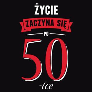 Życie Zaczyna Się Po 50-stce - Męska Bluza z kapturem Czarna