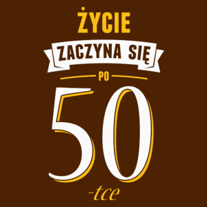 Życie Zaczyna Się Po 50-stce - Damska Koszulka Czekoladowa