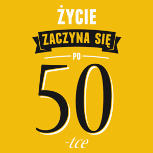 Życie Zaczyna Się Po 50-stce - Damska Koszulka Żółta