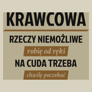 krawcowa - rzeczy niemożliwe robię od ręki - na cuda trzeba chwilę poczekać - Torba Na Zakupy Natural