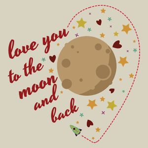 love you to the moon and back - Torba Na Zakupy Natural