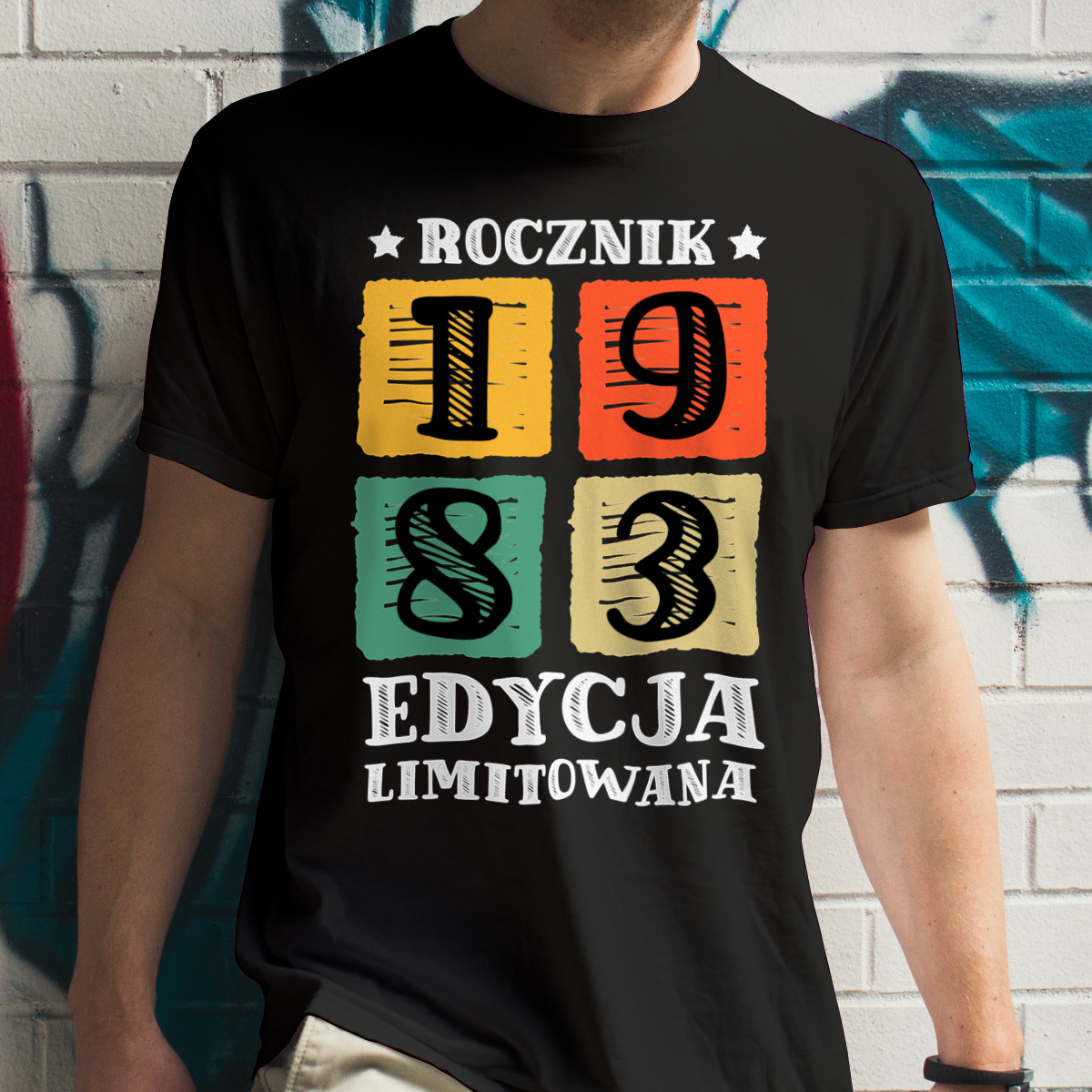 na 40 urodziny Prezent Rocznik Edycja Limitowana - Męska Koszulka Czarna