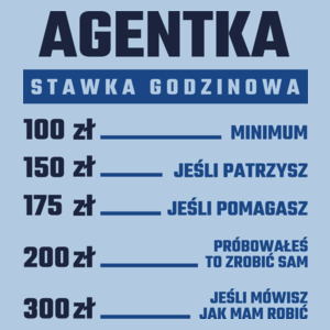 stawka godzinowa agentka - Damska Koszulka Błękitna