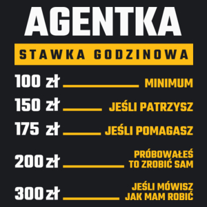 stawka godzinowa agentka - Damska Koszulka Czarna