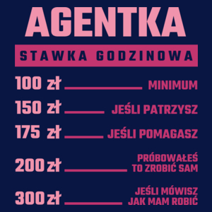 stawka godzinowa agentka - Damska Koszulka Granatowa