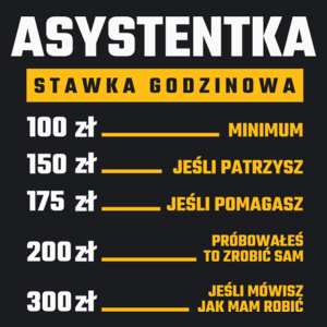 stawka godzinowa asystentka - Damska Koszulka Czarna