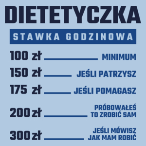 stawka godzinowa dietetyczka - Damska Koszulka Błękitna