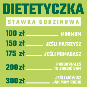 stawka godzinowa dietetyczka - Damska Koszulka Jasno Zielona