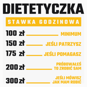 stawka godzinowa dietetyczka - Poduszka Biała