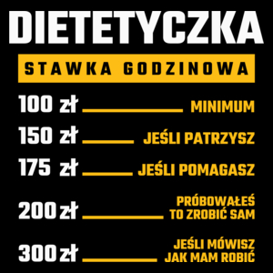 stawka godzinowa dietetyczka - Torba Na Zakupy Czarna