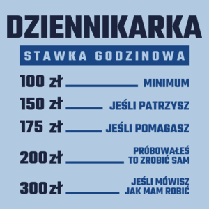 stawka godzinowa dziennikarka - Damska Koszulka Błękitna