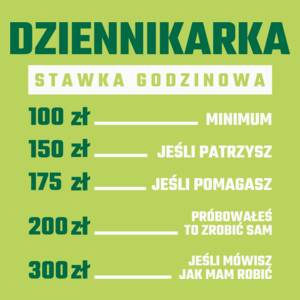 stawka godzinowa dziennikarka - Damska Koszulka Jasno Zielona