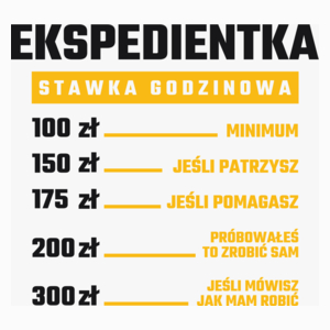 stawka godzinowa ekspedientka - Poduszka Biała