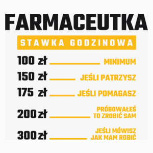 stawka godzinowa farmaceutka - Poduszka Biała