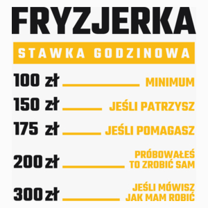 stawka godzinowa fryzjerka - Poduszka Biała