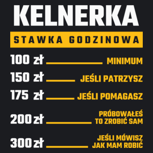 stawka godzinowa kelnerka - Damska Koszulka Czarna