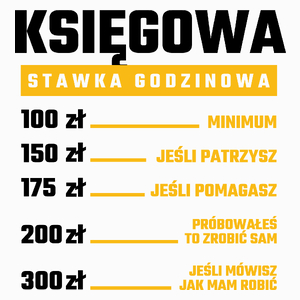 stawka godzinowa księgowa - Poduszka Biała