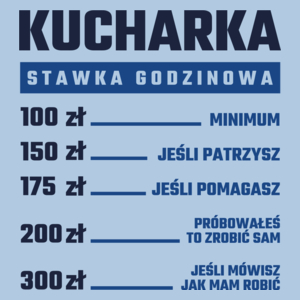 stawka godzinowa kucharka - Damska Koszulka Błękitna