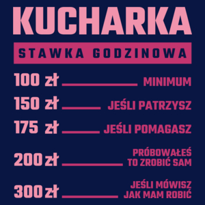 stawka godzinowa kucharka - Damska Koszulka Granatowa