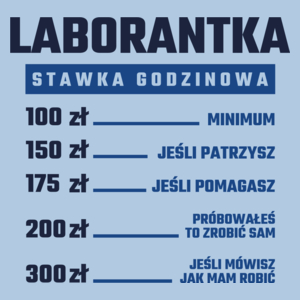 stawka godzinowa laborantka - Damska Koszulka Błękitna