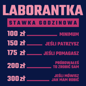 stawka godzinowa laborantka - Damska Koszulka Granatowa