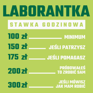 stawka godzinowa laborantka - Damska Koszulka Jasno Zielona