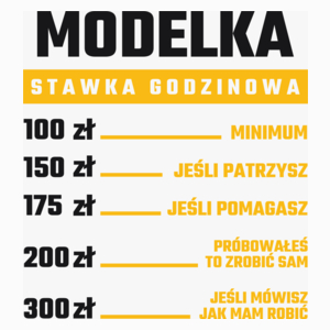 stawka godzinowa modelka - Poduszka Biała