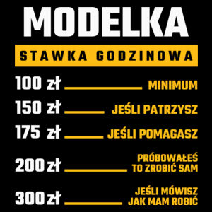 stawka godzinowa modelka - Torba Na Zakupy Czarna