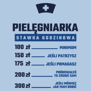 stawka godzinowa pielęgniarka - Damska Koszulka Błękitna