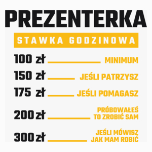 stawka godzinowa prezenterka - Poduszka Biała