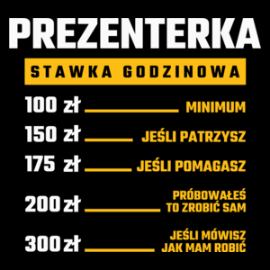 stawka godzinowa prezenterka - Torba Na Zakupy Czarna