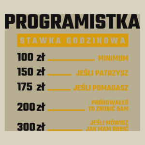 stawka godzinowa programistka - Torba Na Zakupy Natural