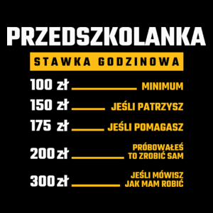 stawka godzinowa przedszkolanka - Torba Na Zakupy Czarna