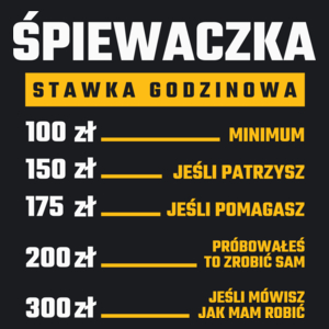 stawka godzinowa śpiewaczka - Damska Koszulka Czarna