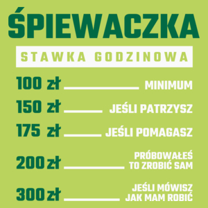 stawka godzinowa śpiewaczka - Damska Koszulka Jasno Zielona